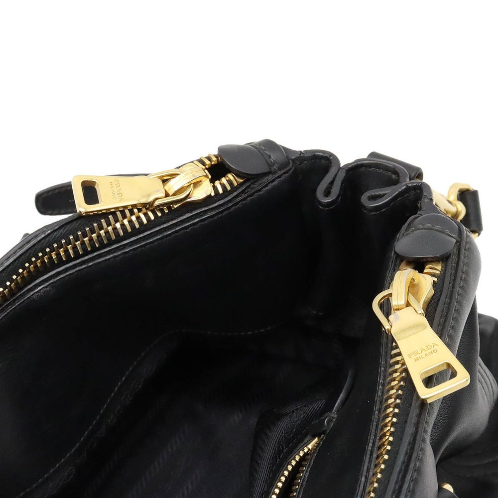 PRADA BN2324 Women's Leather Shoulder Bag,Tote Bag Black,Nero - Picture 6 of 8